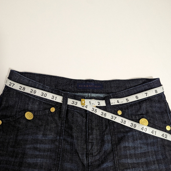 Rock & Republic Jeans Scorpion Dark Wash Boot Cut Flare Leg Women's Size 8 M - Picture 7 of 12